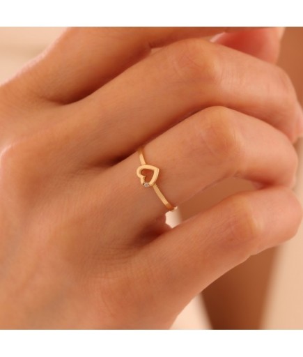 Kalpli Minimal 14 Ayar Altın Yüzük