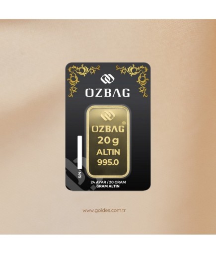 20 Gram 24 Ayar Külçe Altın