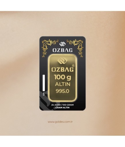 100 Gram 24 Ayar Külçe Altın